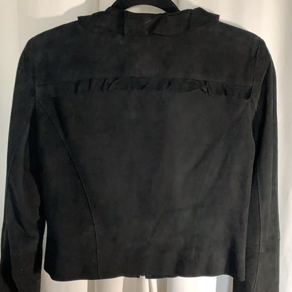 Elie Tahari Suede Cropped Jacket - Picture 6 of 10